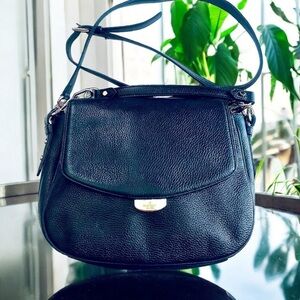 Kate Spade ♠️ Black Flap Pebbled Leather Bag